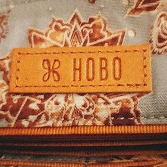 HOBO Vintage Shiny Black Leather Tote Shoulder Bag with Wanderlust Lining - Picture 5 of 10